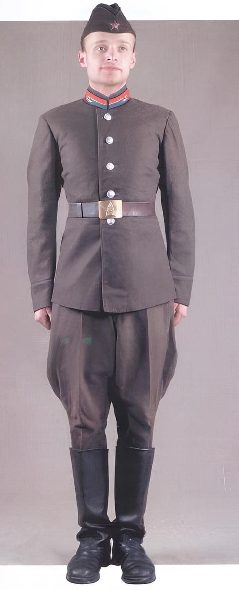 Soviet aviation school cadet wearing parade uniform, 1941