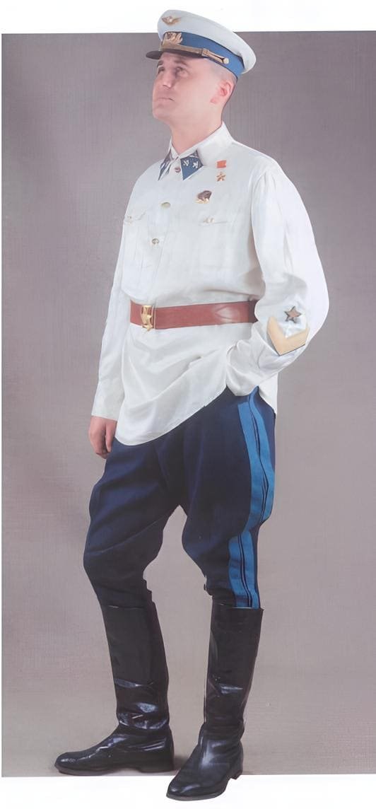 Major General of Soviet Aviation wearing summer uniform, USSR Air Force, 1940–1941