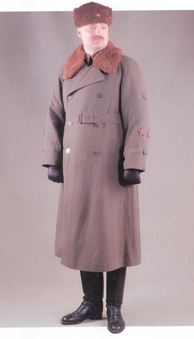 Senior Lieutenant of NKVD State Security wearing winter uniform, USSR 1936–1937