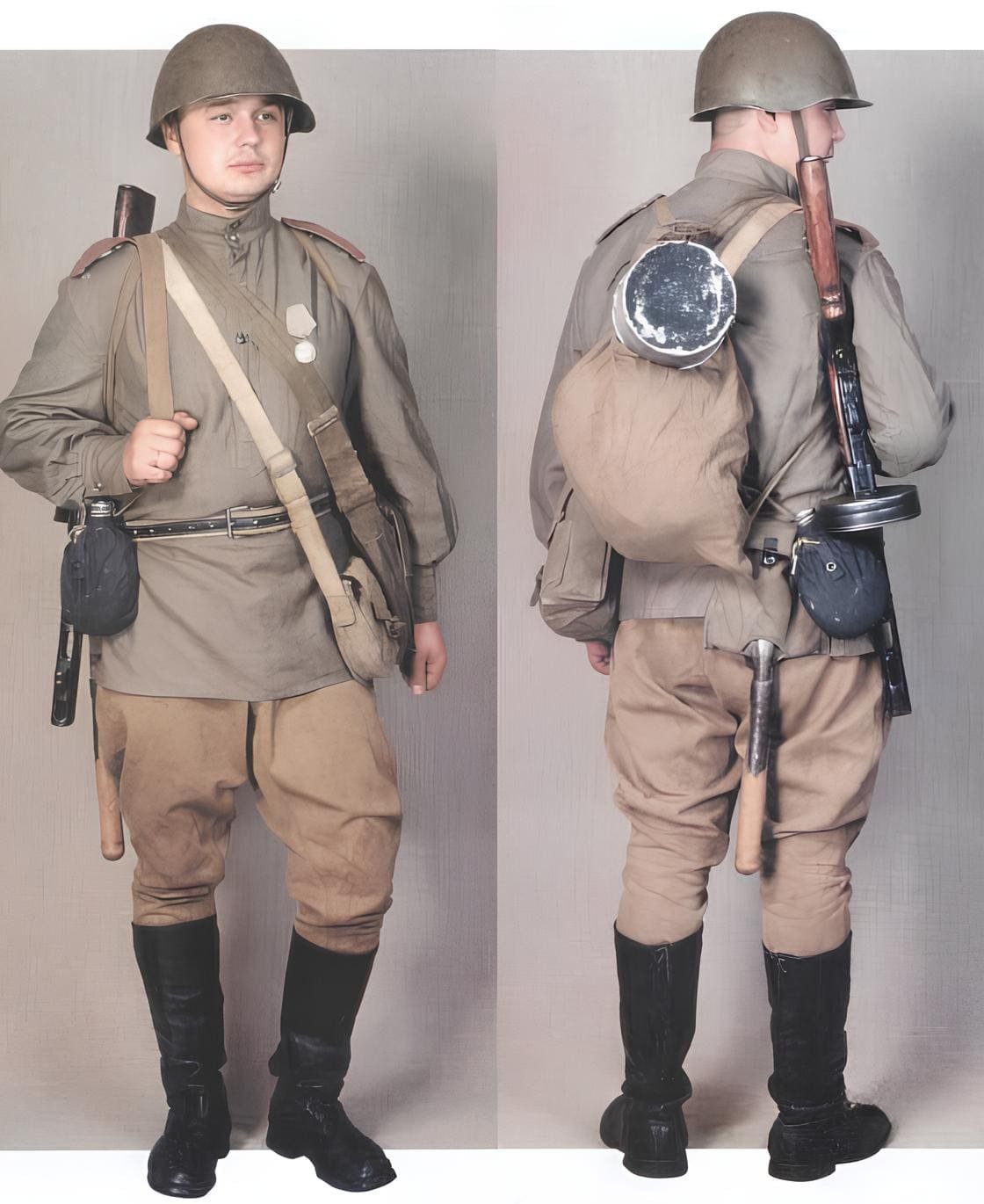 Red Army infantry soldier uniform 1943–1945 WWII late war field kit