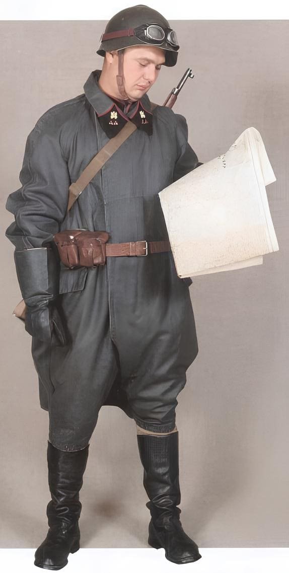 Red Army squad commander of motor transport units in uniform, 1938–1940