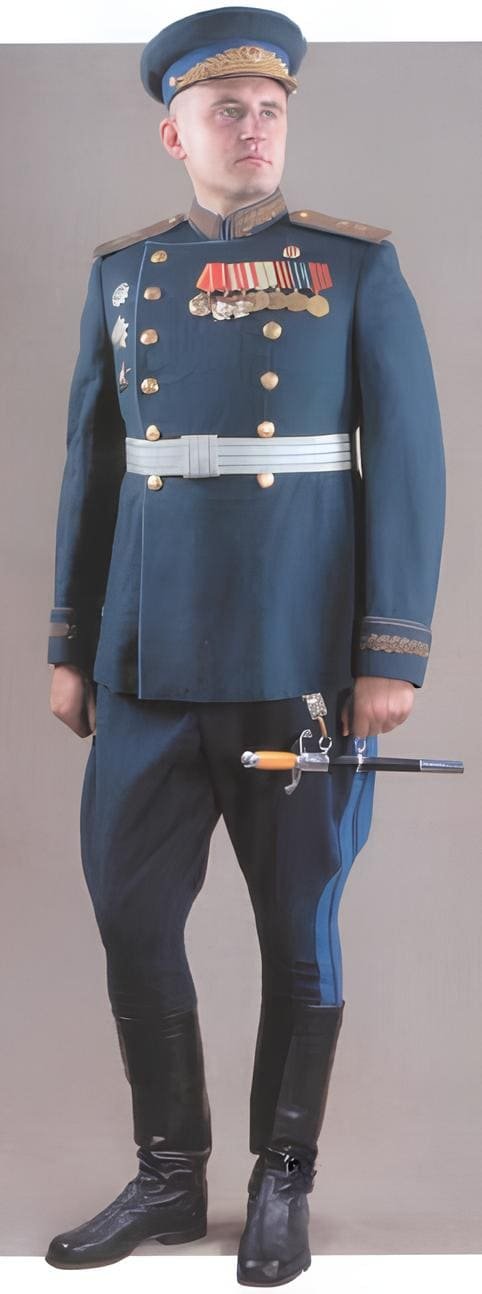 WWII Soviet Air Force lieutenant general in parade uniform, 1945
