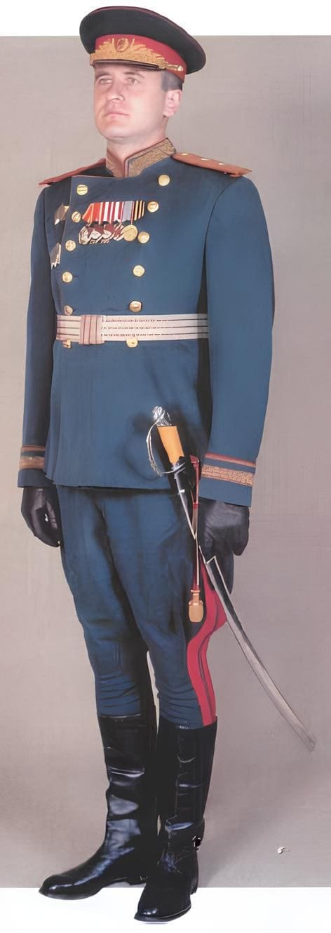 WWII Soviet lieutenant general wearing parade uniform, 1945