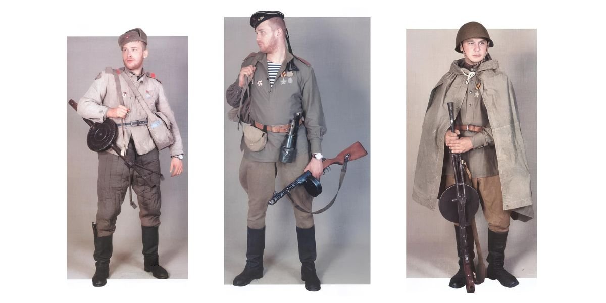 Soviet WW2 uniforms 1943–1945 Red Army NKVD Navy and Aviation