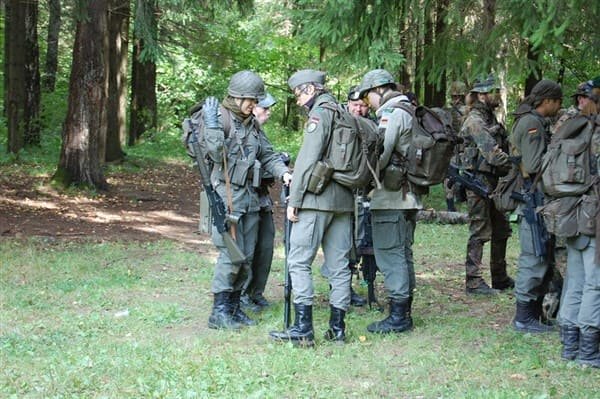 Bundeswehr soldiers wearing 1970s field uniforms, West Germany
