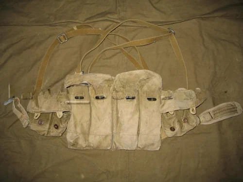 Improvised chest rig made from RD-54 pouches used by Soviet soldiers