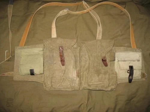 Homemade Soviet chest rig made from field gear and pouches