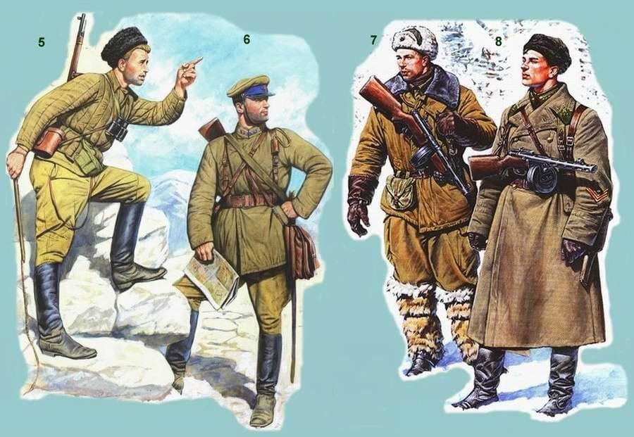 Soviet Red Army cavalry, airborne and NKVD border troops uniforms 1941–1942