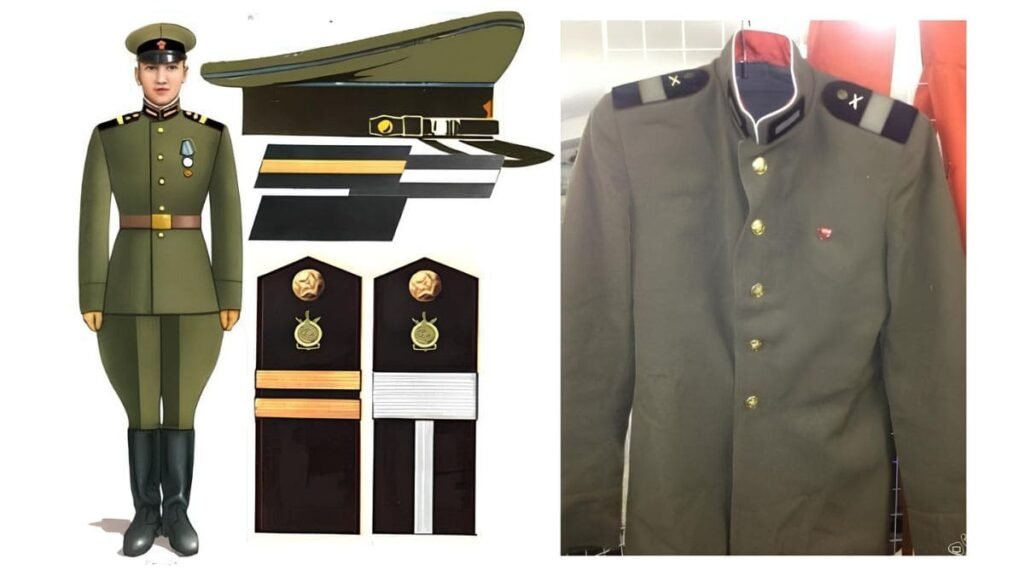 Soviet Army uniform 1955–1991 parade uniform model 1955 illustration and original tunic comparison