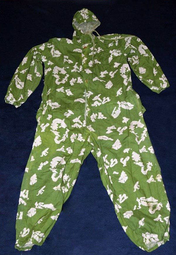 Soviet camouflage suit Berezka Silver Leaf pattern used by Soviet Army during the Cold War