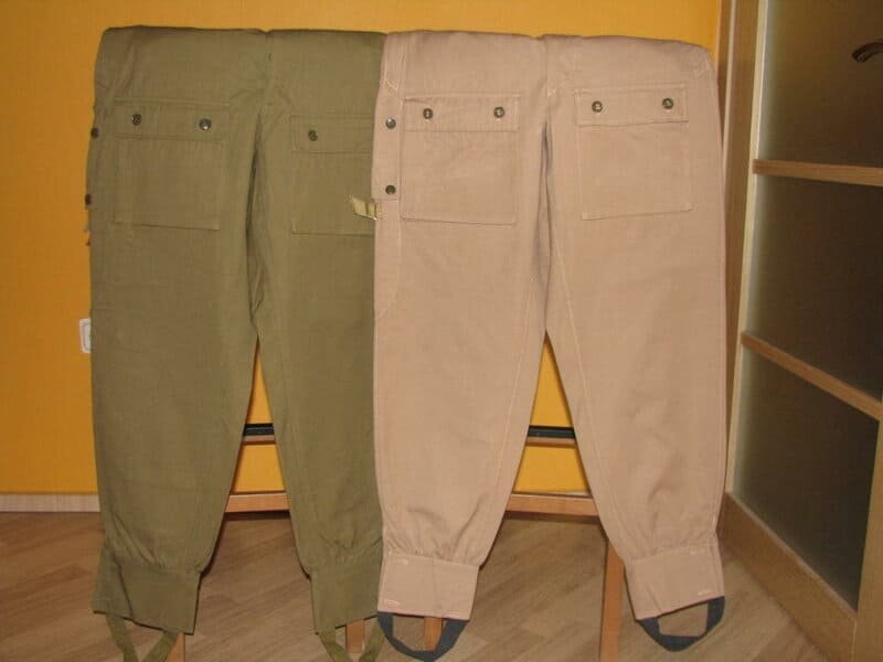 Rear view of Soviet Mabuta trousers with characteristic pockets, used by special forces