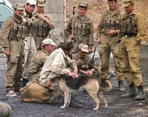 Soviet special forces wearing Mabuta uniforms during field operations