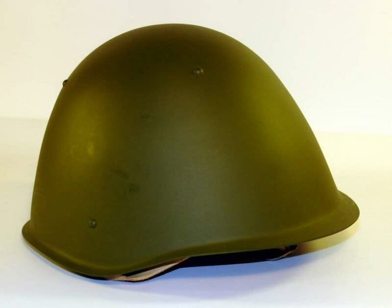 Soviet SSh-68 steel helmet exterior view, standard Soviet Army helmet introduced in 1968