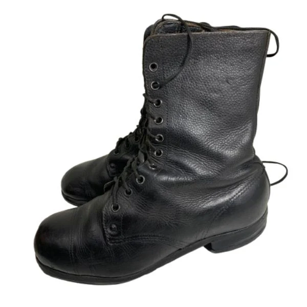 Soviet Afghan war combat boots M69 with Stalinka sole on white background