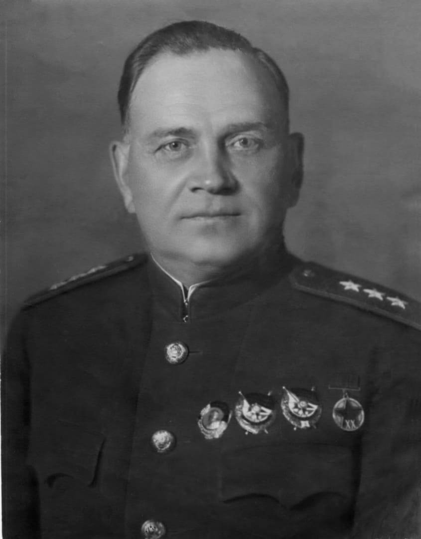 Andrey Khrulev in Soviet World War II military uniform, head of Red Army logistics and supply system