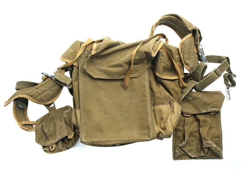 RD-54 Soviet load bearing vest with pouches used by Cold War Soviet Army troops
