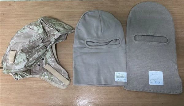 Russian Army helmet liners from the mountain-desert kit, beige thick and lightweight versions, post-2017 issue