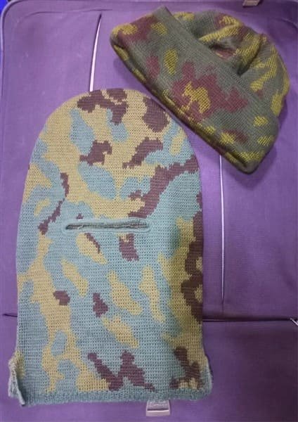 Russian Army knitted balaclava and reversible cap in Butan camouflage