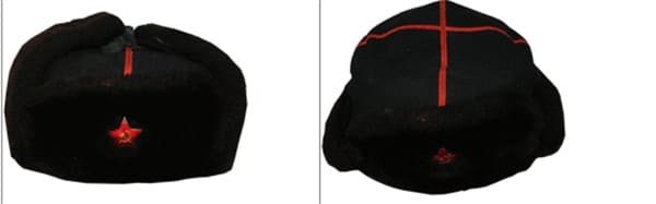 Black ushanka hat for Suvorov military school cadets
