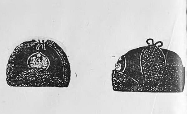 Ushanka hat illustration from the 1934 RKKA Navy uniform manual