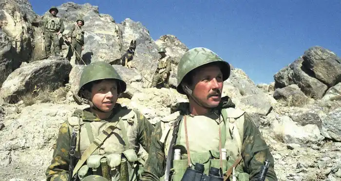 Soviet soldiers wearing berezka camouflage in Afghanistan war