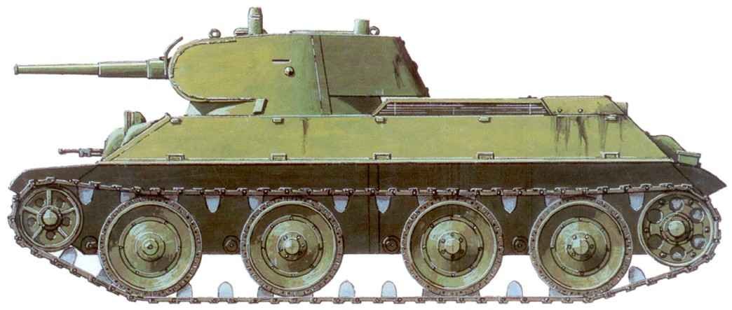 Soviet A-20 light tank prototype during World War 2 testing