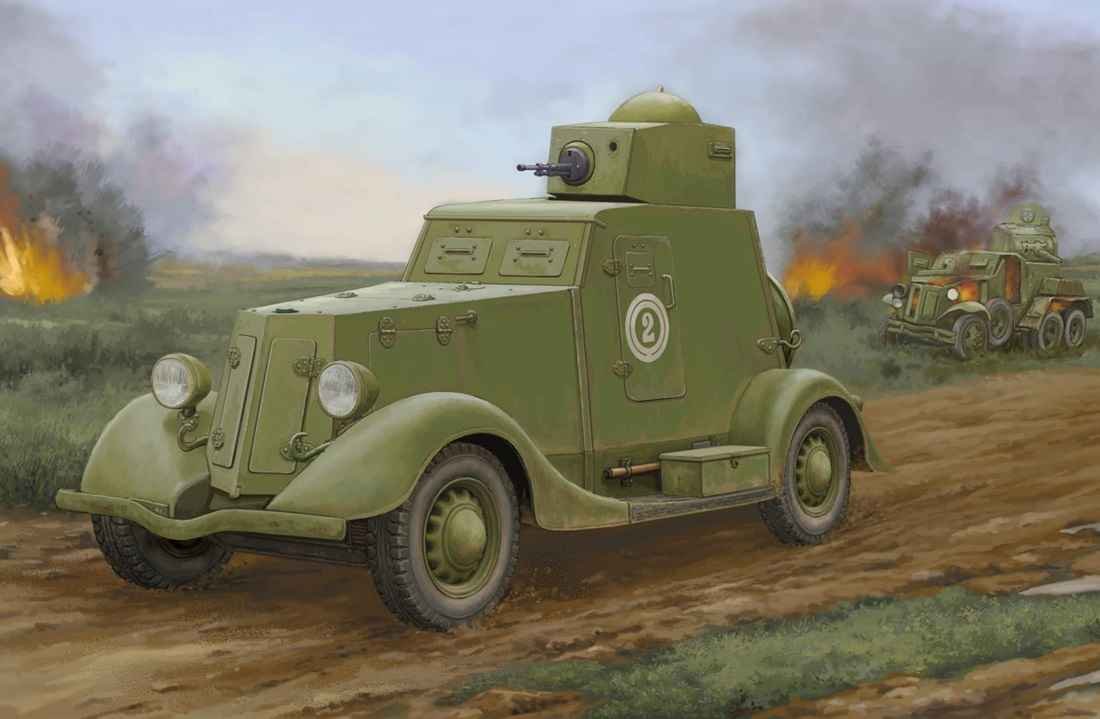 Scale model of the Soviet BA-20 armored car