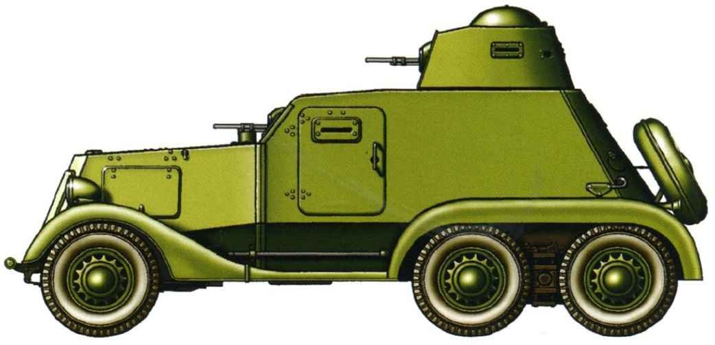 Scale model of the Soviet BA-21 armored car