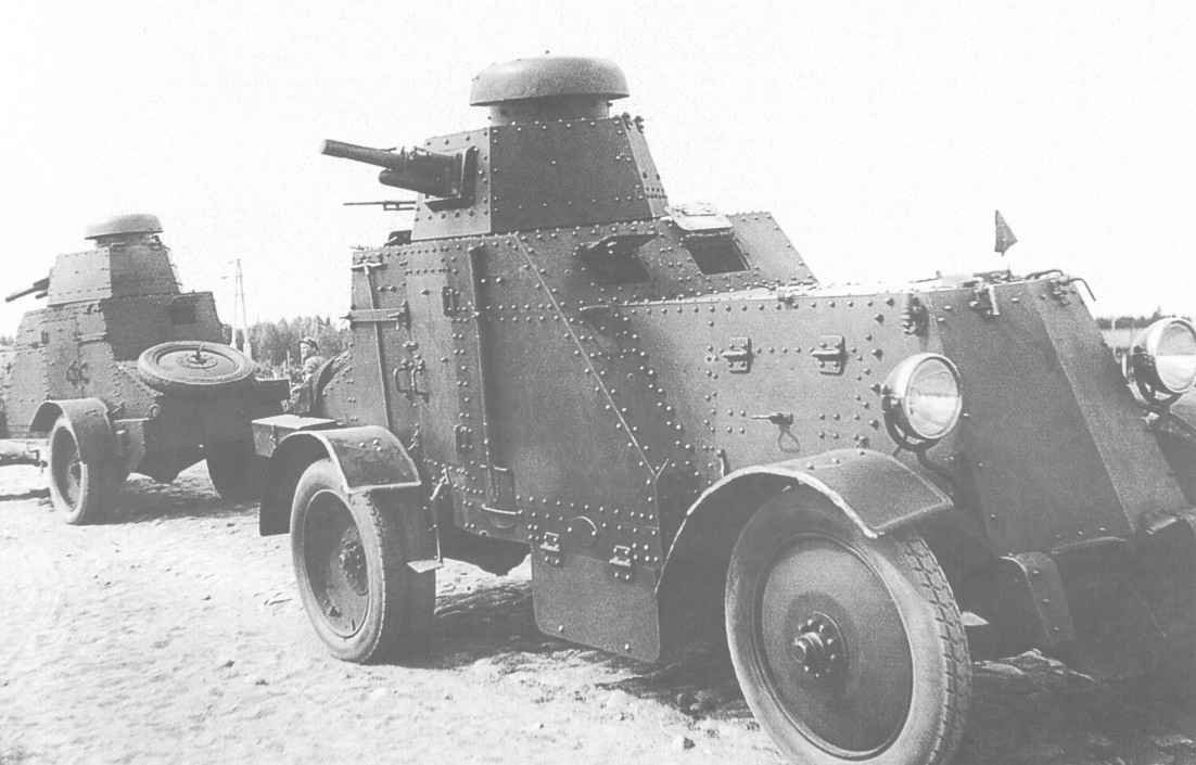 Historic image of the Soviet BA-27 armored car