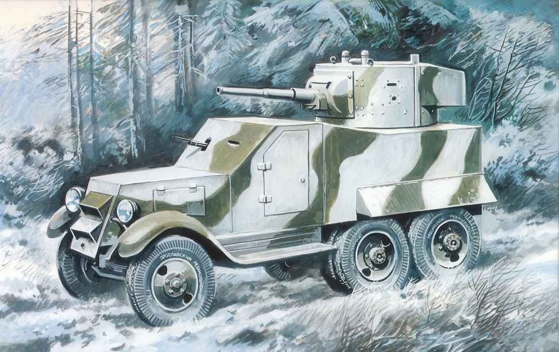 Scale model of the Soviet BA-5 armored car