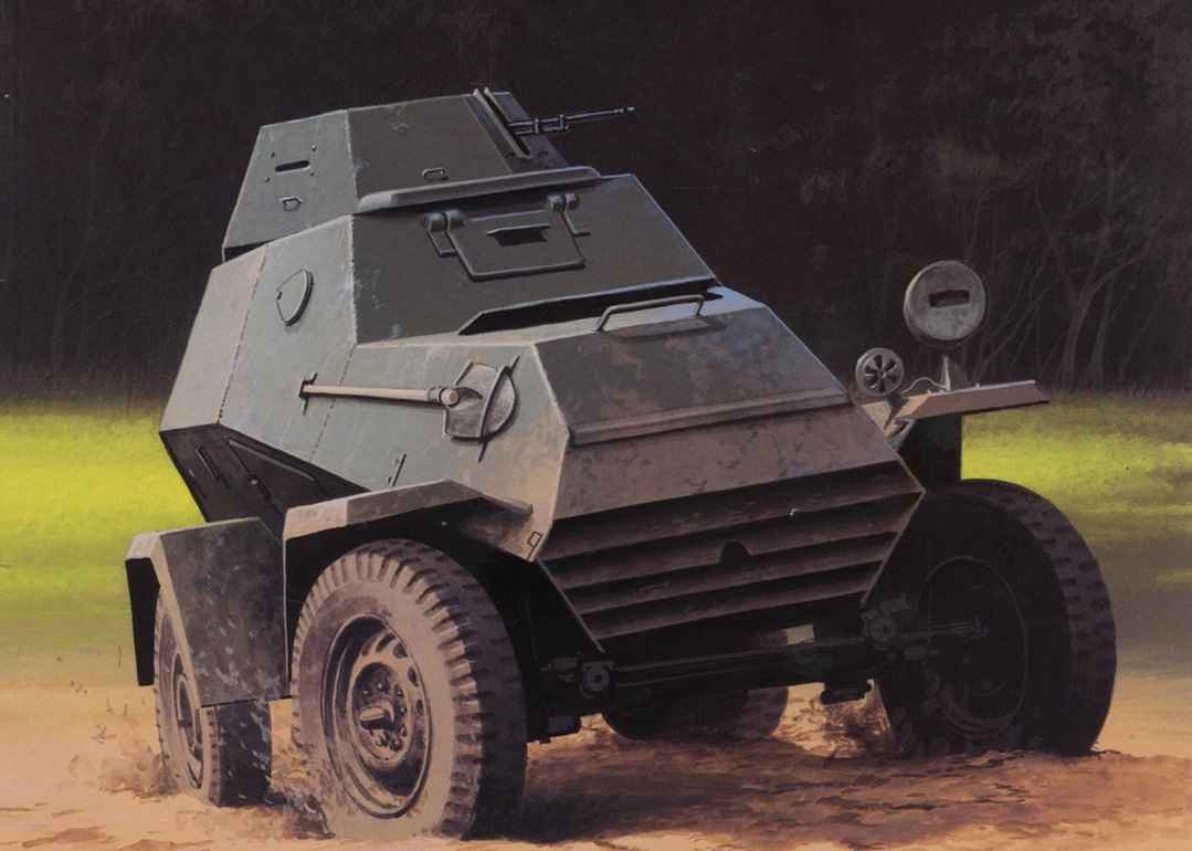 Scale model of the Soviet BA-64 armored car