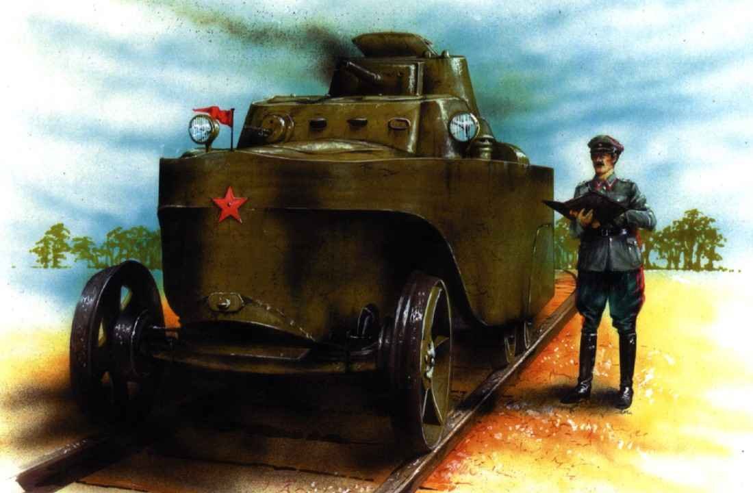 Scale model of the Soviet BAD-2 amphibious armored car