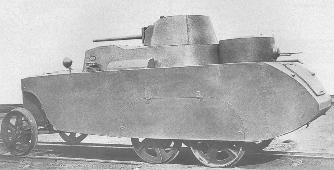 Historic photo of the Soviet BAD-2 amphibious armored car