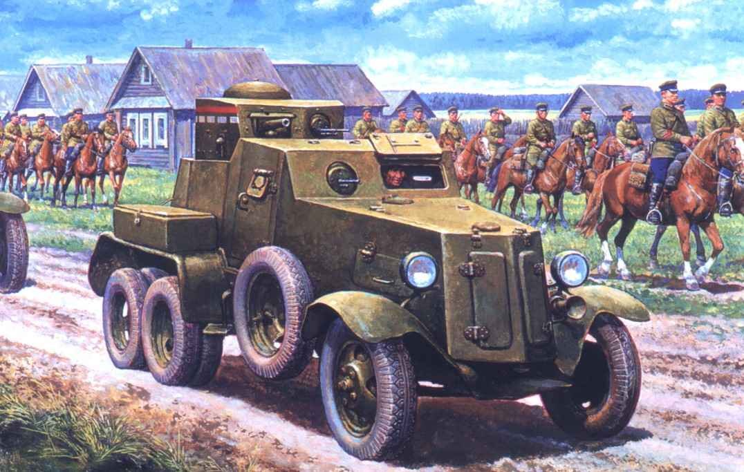 Scale model of the Soviet BAI armored car