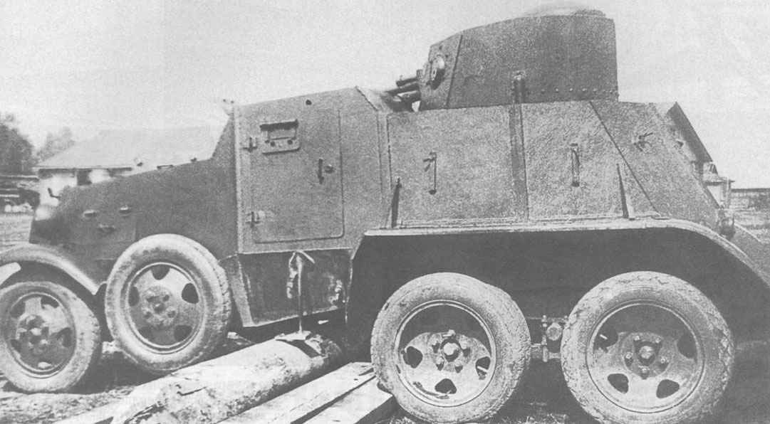 Historic photo of the Soviet BAI armored car