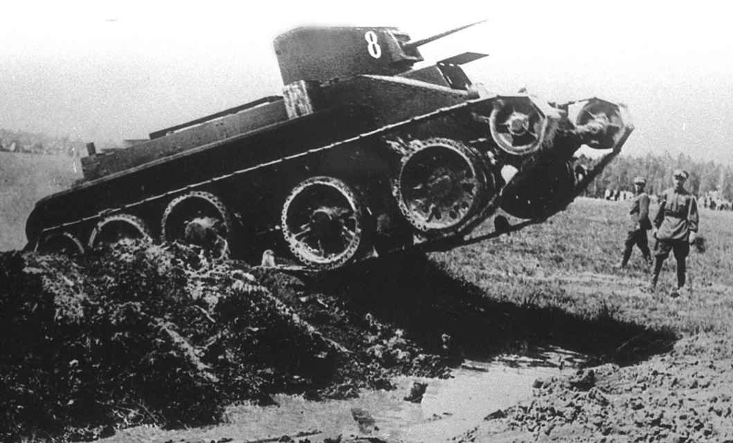 Historic photo of the Soviet BT-2 light tank
