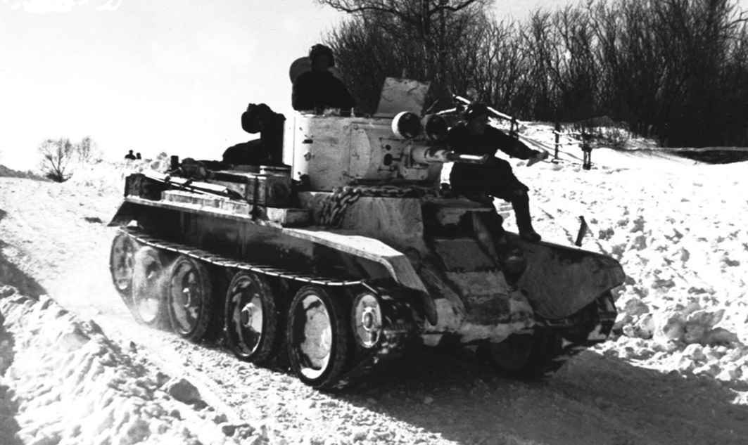 Historic image of the Soviet BT-7 light tank