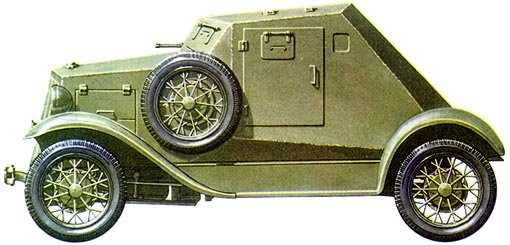 Scale model of the Soviet D-8 armored car