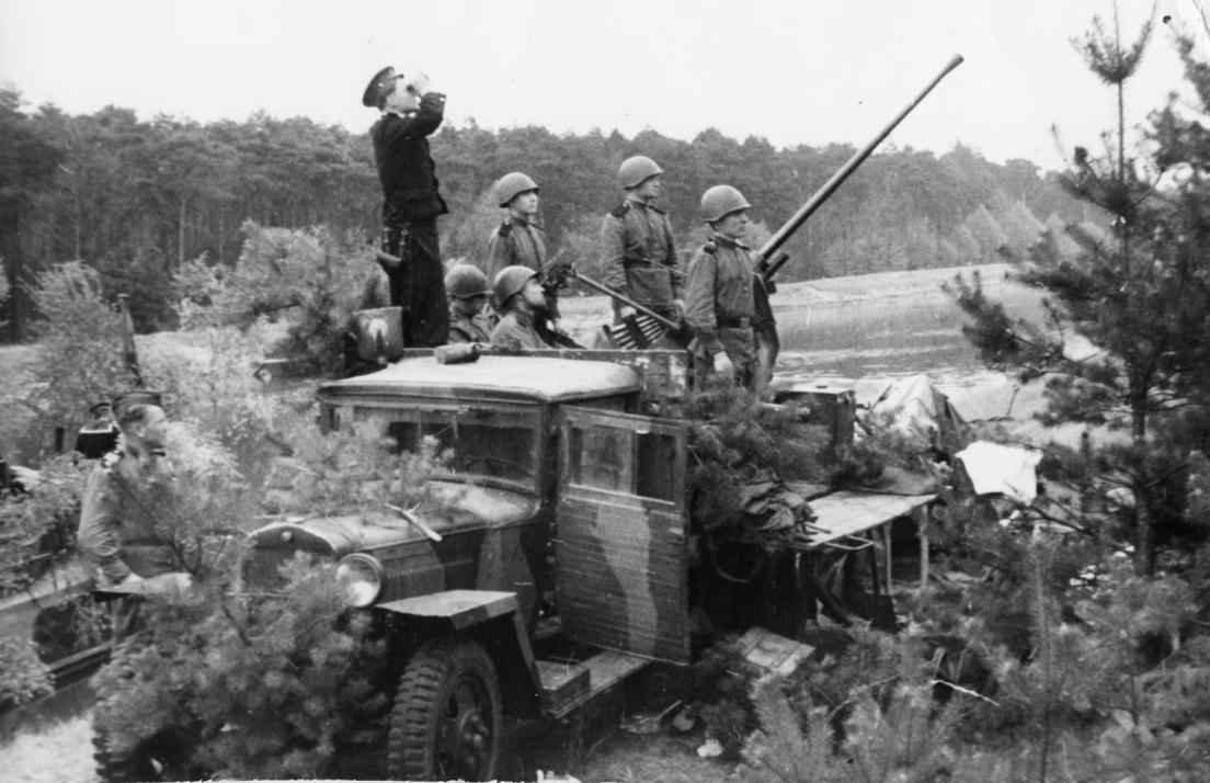 Historic photo of the Soviet GAZ-MM and GAZ-AA truck