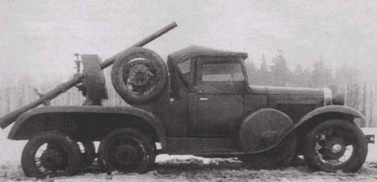 Historic photo of the Soviet GAZ-TK armored car