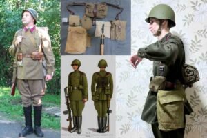 RKKA reenactment uniform and gear guide showing Soviet WW2 soldier equipment setup and field gear placement