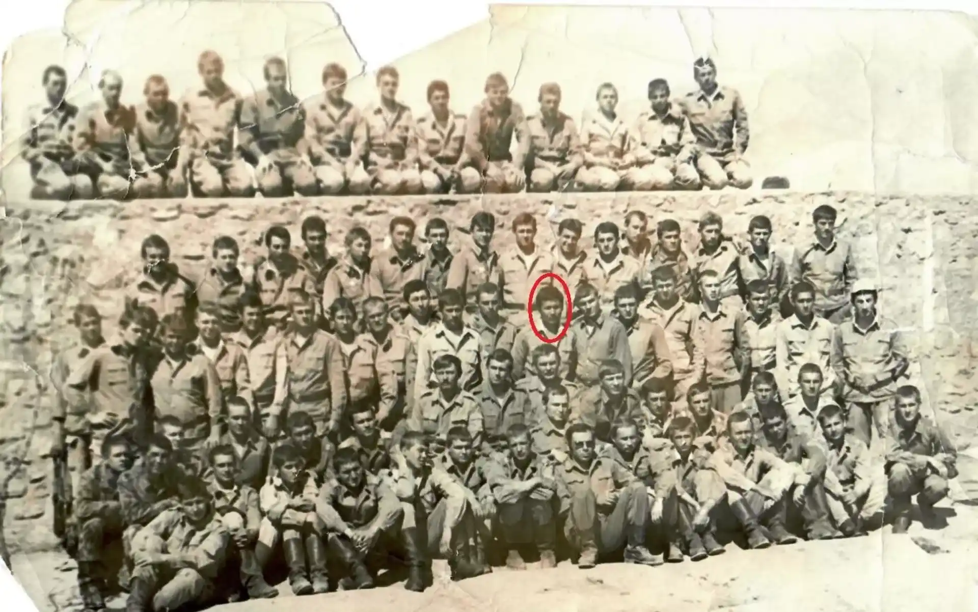 Group photo of Soviet VDV 9th Company soldiers in Afghanistan during 1980–1982