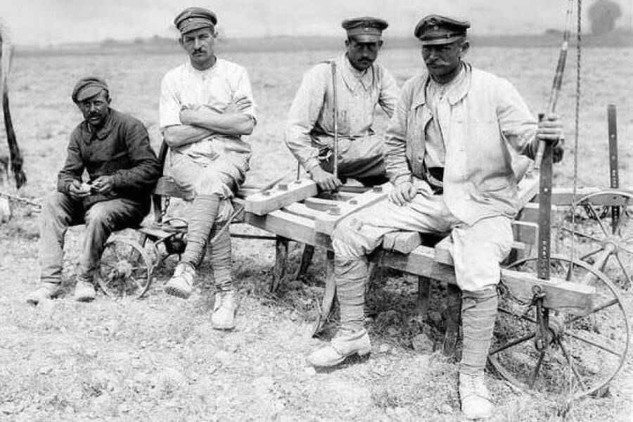 German Kaiser Army soldiers wearing puttees during World War I