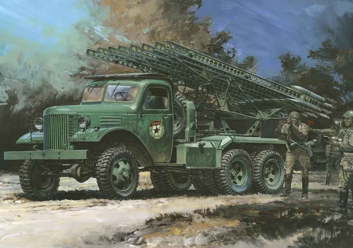 Soviet BM-13 Katyusha multiple rocket launcher