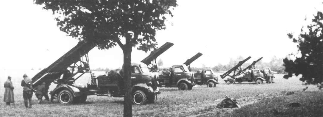 Soviet BM-13 Katyusha multiple rocket launcher during World War II