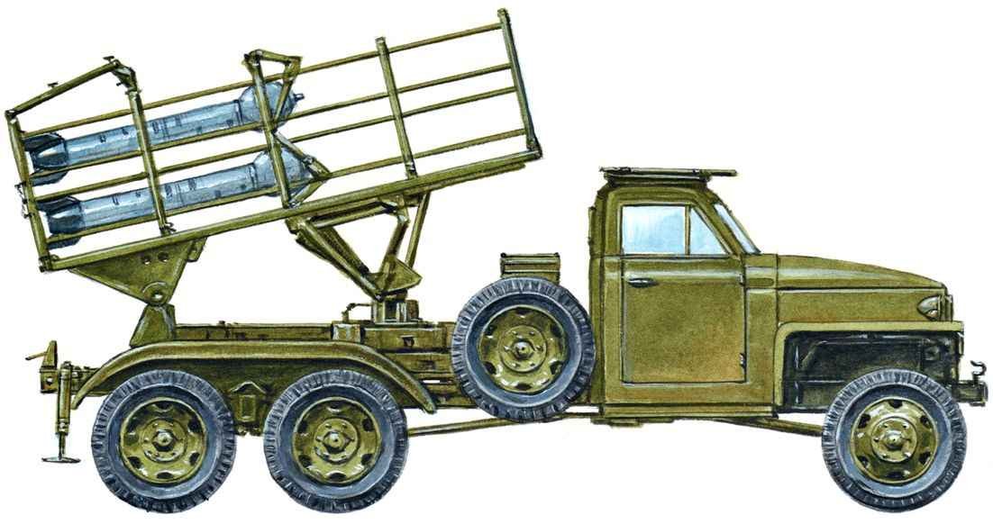 Soviet BM-31 Andryusha heavy multiple rocket launcher