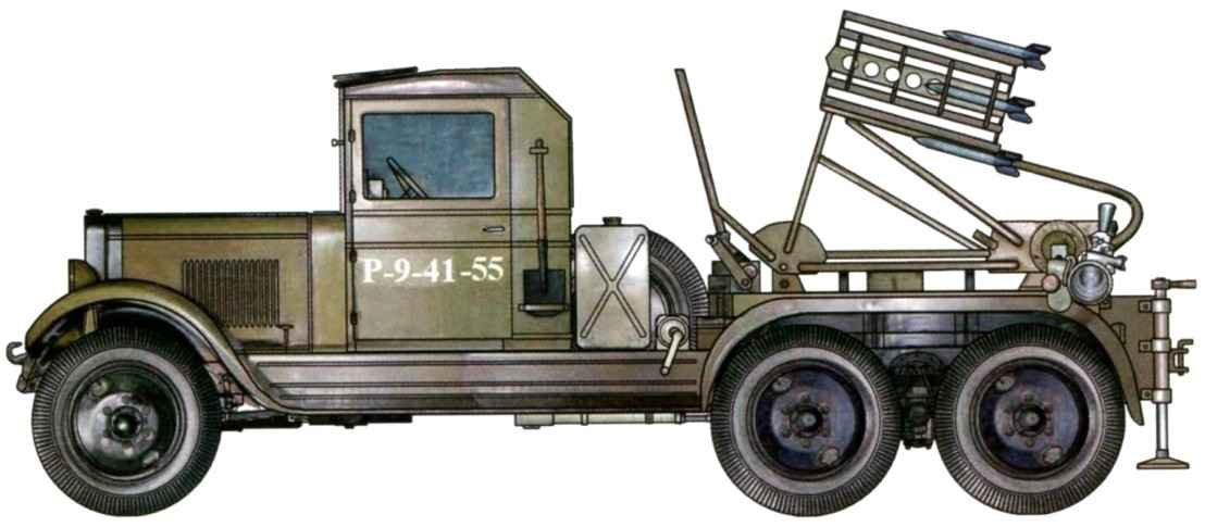 Soviet BM-8-36 multiple rocket launcher