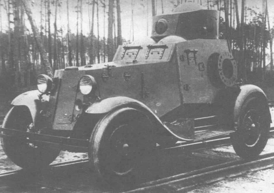 FAI Soviet light armored car with 7.62 mm DT machine gun