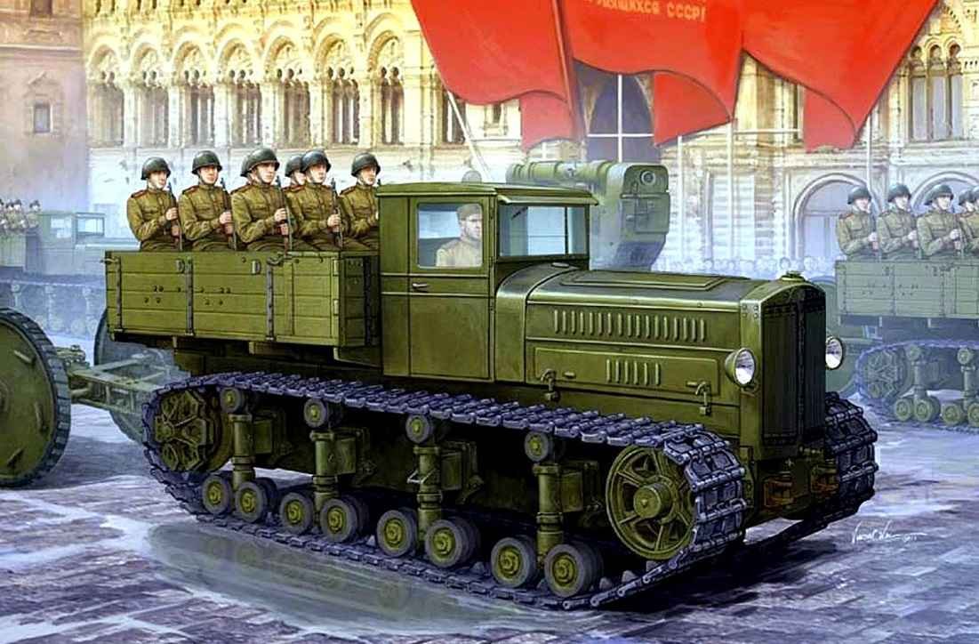 Soviet Komintern heavy artillery tractor used by the Red Army