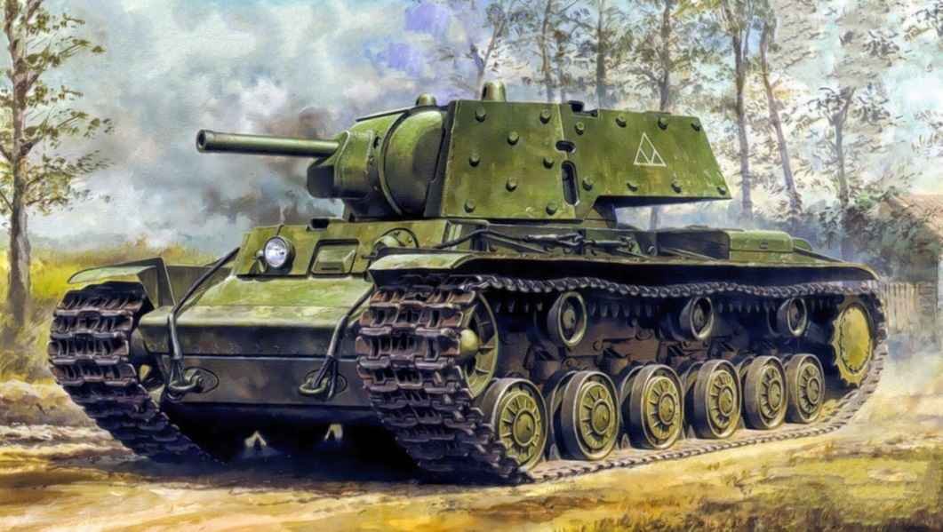 Soviet KV-1 heavy tank from World War II